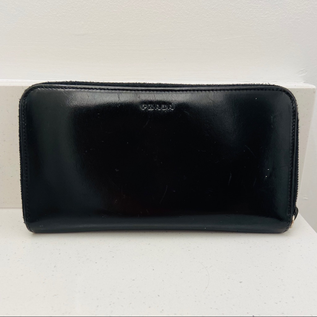 Prada Authentic Large Black Saffiano Wallet
